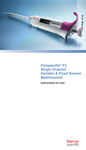 Finnpipette® F3 Single Channel Variable & Fixed Volume Multichannel Instructions for Use