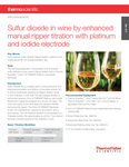 Sulfur Dioxide in Wine by Enhanced Manual Ripper Titration with Platinum and Iodide Electrode (język angielski, pdf)