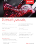 Titratable Acidity of Red Wine by Manual Titration (Potentiometric) (język angielski, pdf)