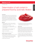 Salt content in prepared foods by automated titration (język angielski, pdf)