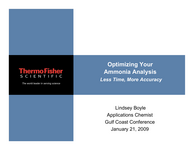 Optimizing Your Ammonia Analysis Less Time, More Accuracy (język angielski, pdf)