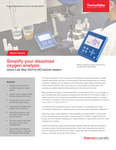 Simplify your dissolved oxygen analysis, Orion Lab Star DO113 DO bench meters (język angielski, pdf)