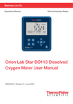 Orion Lab Star DO113 Dissolved Oxygen Meter User Manual (język angielski, pdf)