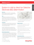 Sodium in milk by direct Ion Selective Electrode (ISE) determination (język angielski, pdf)